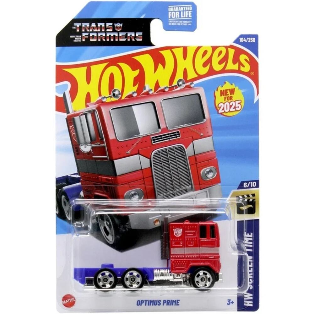 NIB! Hot Wheels HW Screen Time Optimus Prime Die Cast Car